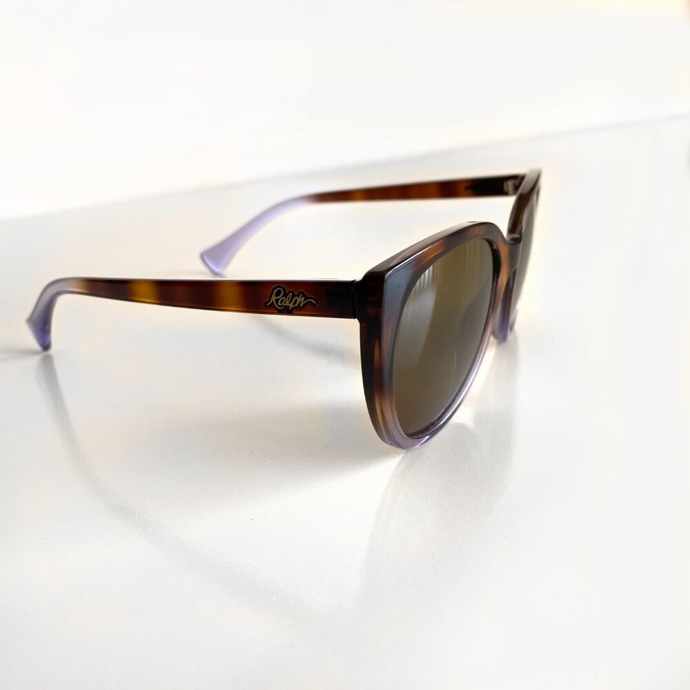 Ralph Lauren RA 5249 Brown Tortoise Purple Sunglasses 55-19-140 Polarize + Case - Picture 9 of 13